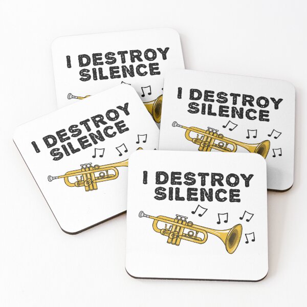 Item preview, Trumpet, I Destroy Silence, Trumpeter Brass Musician designed and sold by doodlerob.