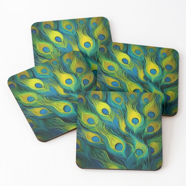 Item preview, Stunning colorful peacock feather art print designed and sold by dcrc.