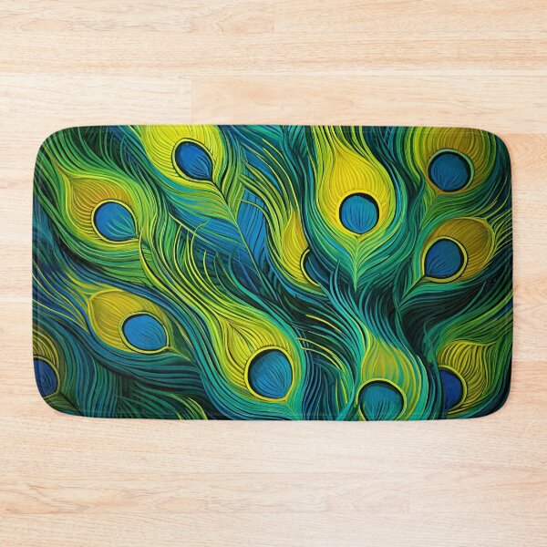 Item preview, Stunning colorful peacock feather art print designed and sold by dcrc.