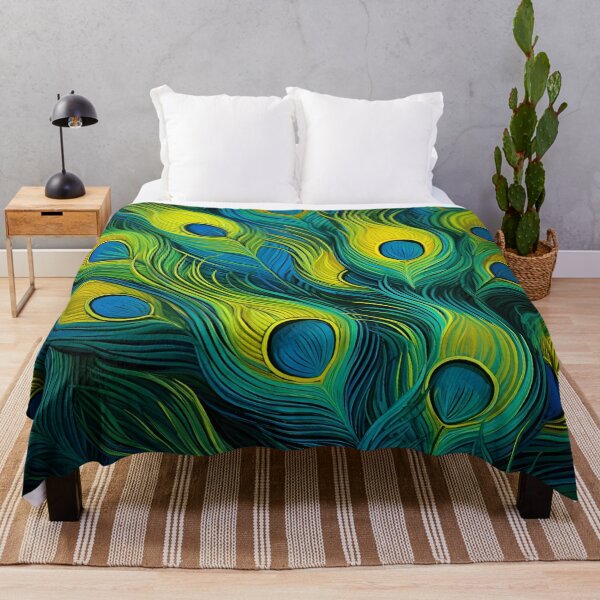 Item preview, Stunning colorful peacock feather art print designed and sold by dcrc.