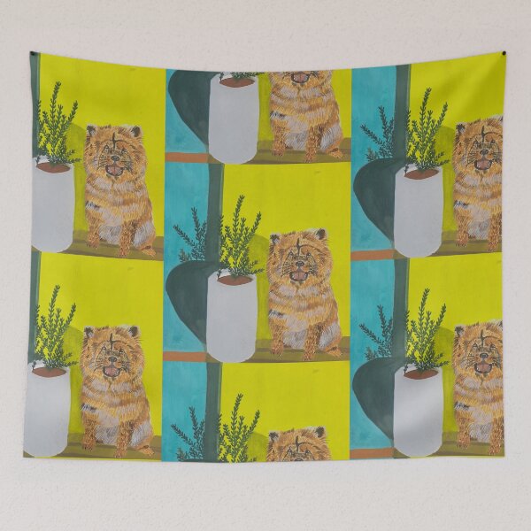 Item preview, Chow chow and Olive plant pot  designed and sold by Kiruthikaarts.