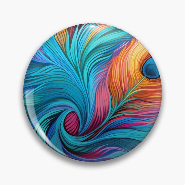 Item preview, stunning colorful peacock feather art print designed and sold by dcrc.