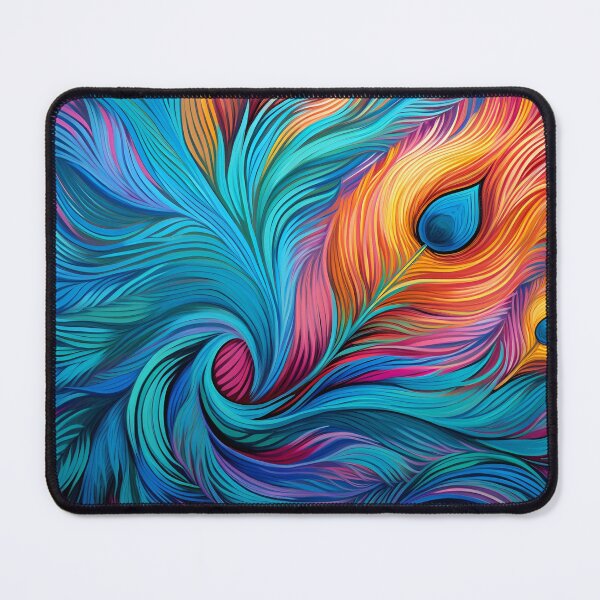 Item preview, stunning colorful peacock feather art print designed and sold by dcrc.