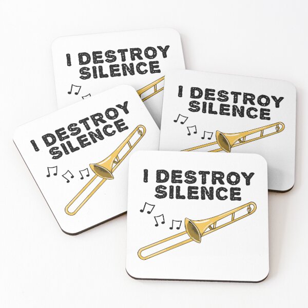 Item preview, Trombone, I Destroy Silence, Trombonist Brass Musician designed and sold by doodlerob.