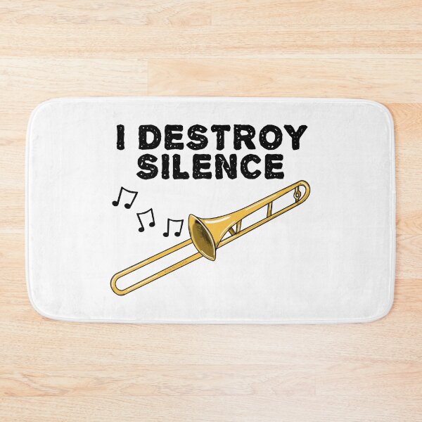 Item preview, Trombone, I Destroy Silence, Trombonist Brass Musician designed and sold by doodlerob.
