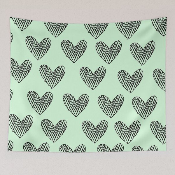 Item preview, Snowy Mint Harts Pattern. designed and sold by ARichArts.