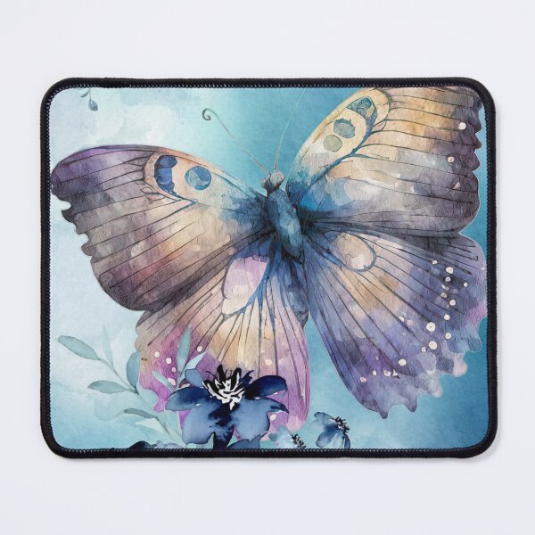Item preview, Butterfly dance Blue elegance in a blooming paradise designed and sold by IKOS HOME.