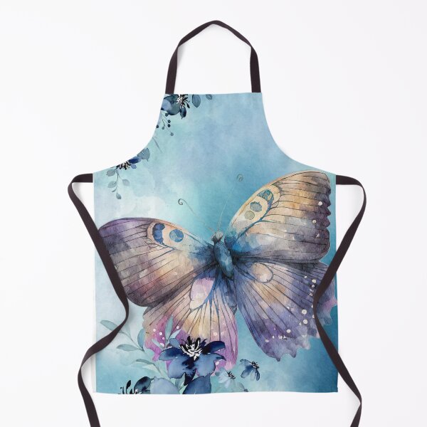 Item preview, Butterfly dance Blue elegance in a blooming paradise designed and sold by IKOS HOME.