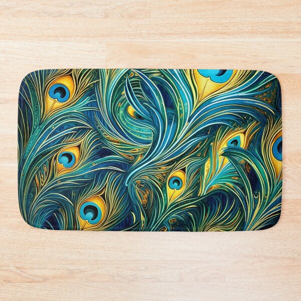 Item preview, stunning colorful peacock feather art print designed and sold by dcrc.