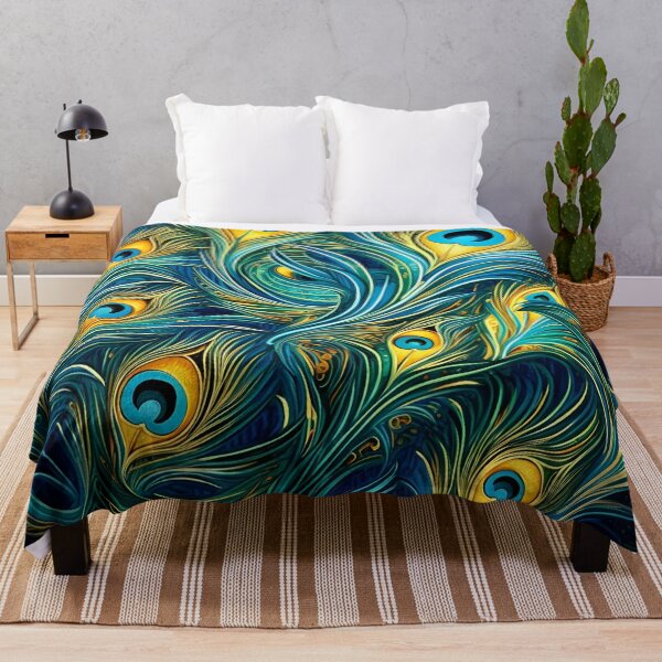 Item preview, stunning colorful peacock feather art print designed and sold by dcrc.