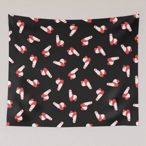 Item preview, red Alpanda pattern (black) designed and sold by animinimal.
