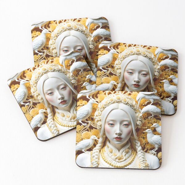 Item preview, Haruka Ayase In alabaster with birds  designed and sold by JosieandRose.