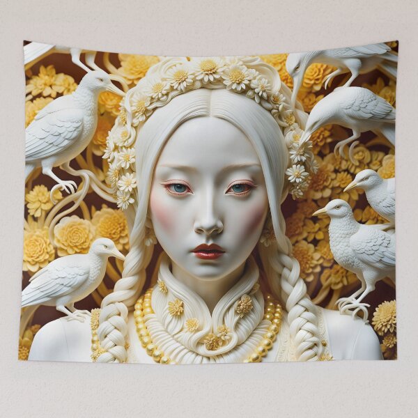 Item preview, Haruka Ayase In alabaster with birds  designed and sold by JosieandRose.