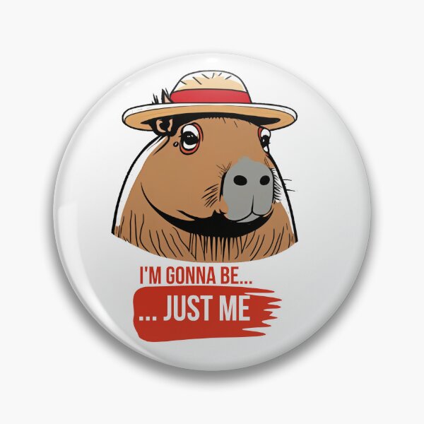 Item preview, Strawhat Capybara - One Piece Funny quote in red designed and sold by happy-capy.