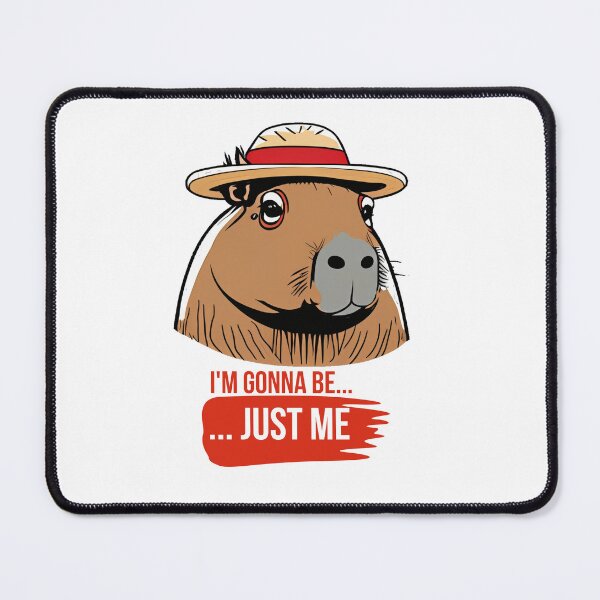 Item preview, Strawhat Capybara - One Piece Funny quote in red designed and sold by happy-capy.