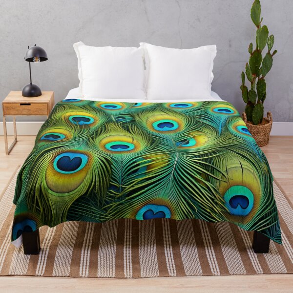 Item preview, stunning colorful peacock feather art print designed and sold by dcrc.
