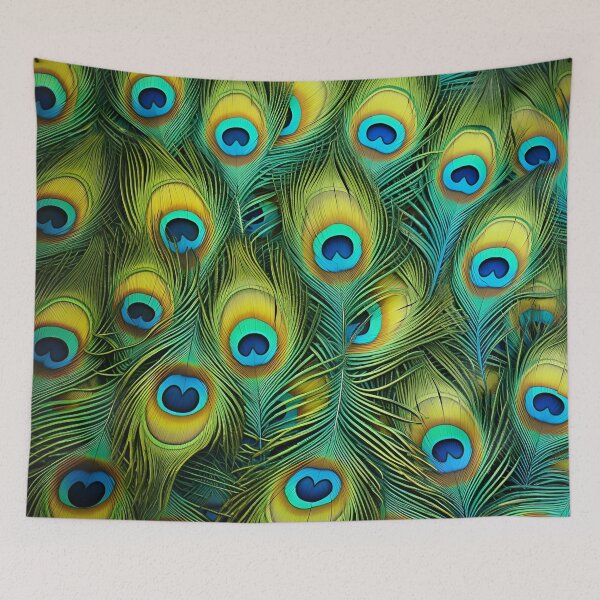 Item preview, stunning colorful peacock feather art print designed and sold by dcrc.
