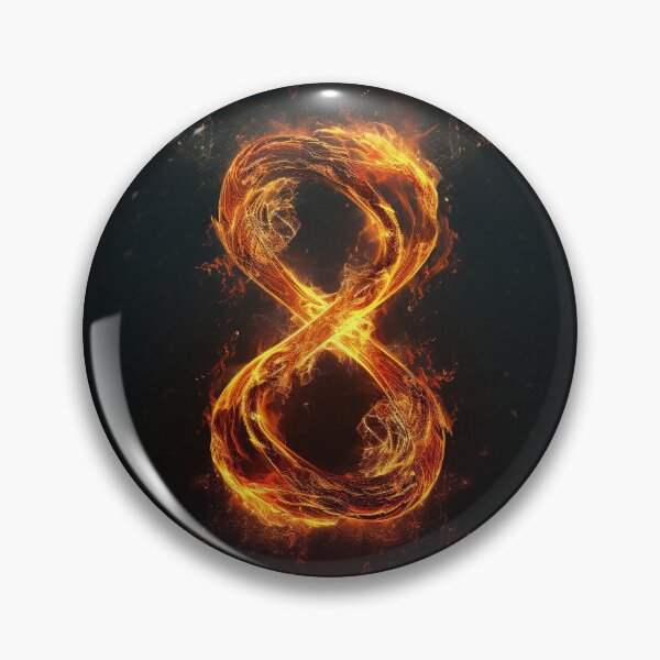 Item preview, Number 8 Made Of Flames designed and sold by FireFXStudio.