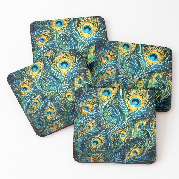 Item preview, stunning colorful peacock feather art print designed and sold by dcrc.