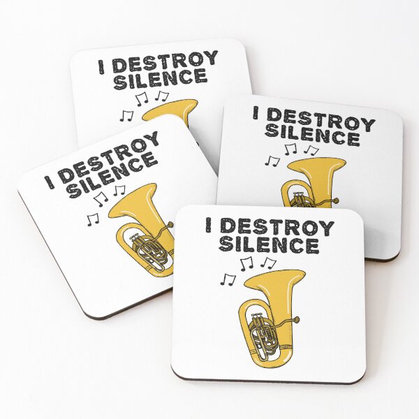 Item preview, Tuba, I Destroy Silence, Tubaist Brass Musician designed and sold by doodlerob.