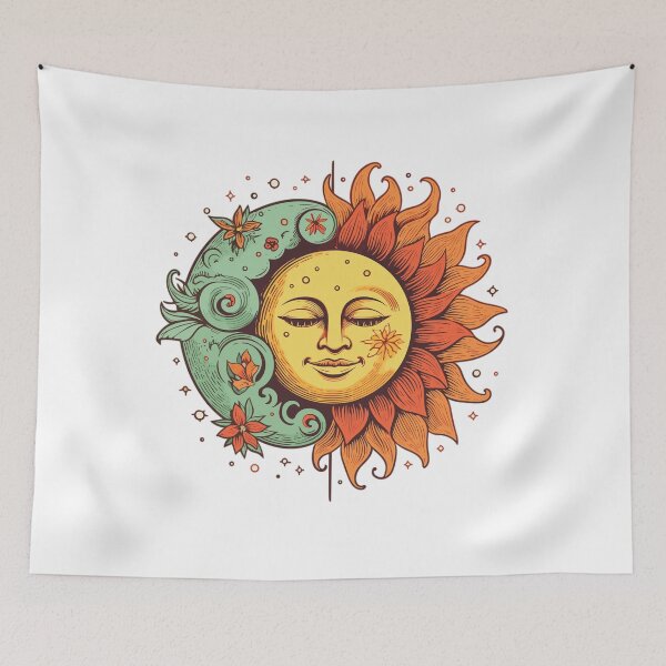 Item preview, Retro Sun and Moon designed and sold by RetroPrints.