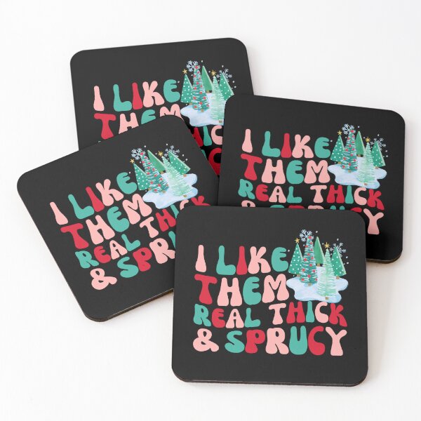 Item preview, I Like Them Real Thick And Sprucey Christmas Trees Retro designed and sold by SunfullyYours.