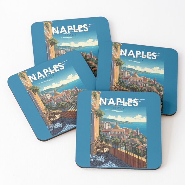 Item preview, Naples Italy Travel Art Vintage designed and sold by KrisSidDesigns.