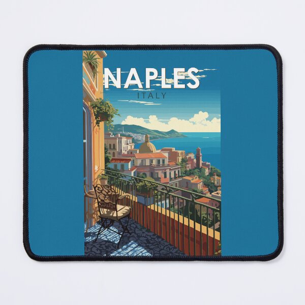 Item preview, Naples Italy Travel Art Vintage designed and sold by KrisSidDesigns.