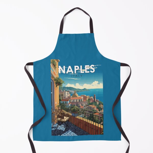 Item preview, Naples Italy Travel Art Vintage designed and sold by KrisSidDesigns.