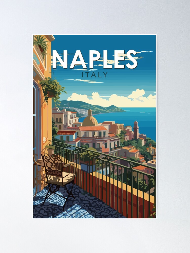 Naples, Italy print by Vintage Travel Collection