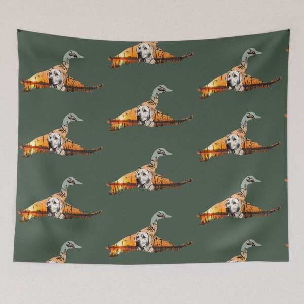 Item preview, White Labrador Retriever and Flying Mallards designed and sold by LifeCrush.