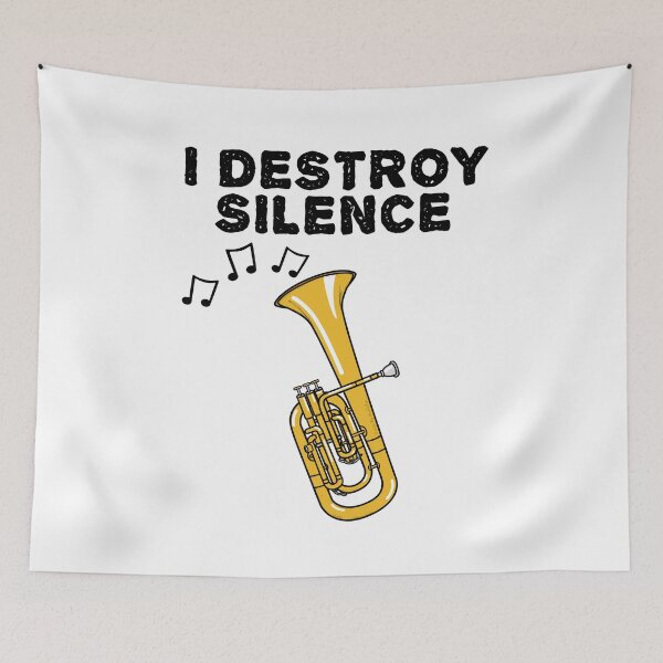 Item preview, Tenor Horn, I Destroy Silence, Hornist Brass Musician designed and sold by doodlerob.