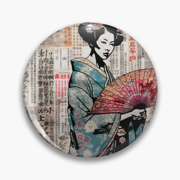 Artikelvorschau, Japanisch, Maiko, Haiku, Geisha, Porträt, Aquarell, Malerei, Geiko, Japan, Nihonga, Sumi-e, Kimono, Sakura, Blumen, Kirschblüte entworfen und verkauft von KsaveraArt.