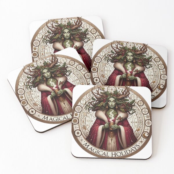 Item preview, Yuletide Enchantress Dryad Forest Guardian of the Sacred Seasons designed and sold by mmllcadmin.