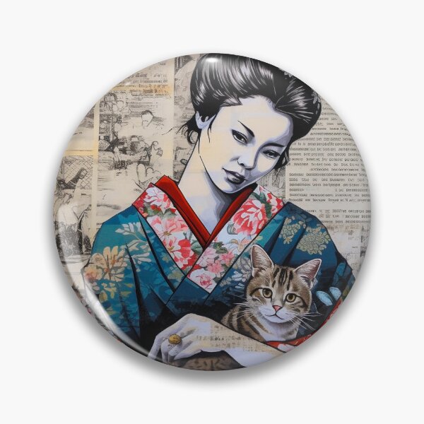 Artikelvorschau, Japanisch, Maiko, Haiku, Geisha, Porträt, Aquarell, Malerei, Geiko, Japan, Nihonga, Sumi-e, Kimono, Sakura, Blumen, Kirschblüte entworfen und verkauft von KsaveraArt.
