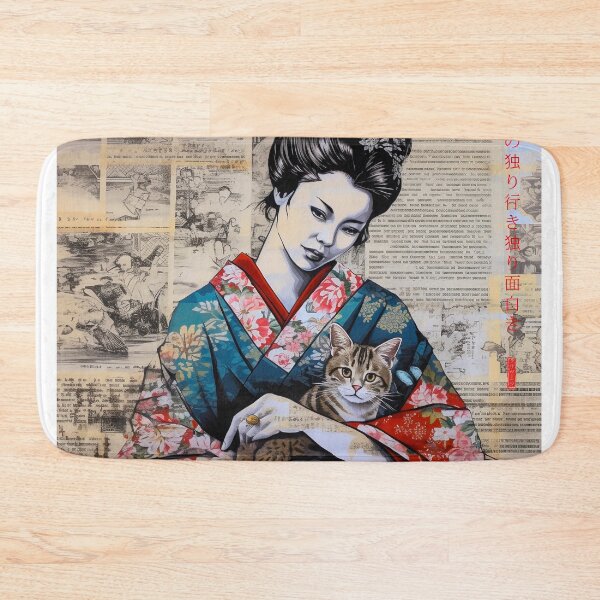 Item preview, Japanese, maiko, haiku, geisha, portrait, watercolor, painting, geiko, japan, nihonga, sumi-e, kimono, sakura, floral, cherry blossom designed and sold by KsaveraArt.