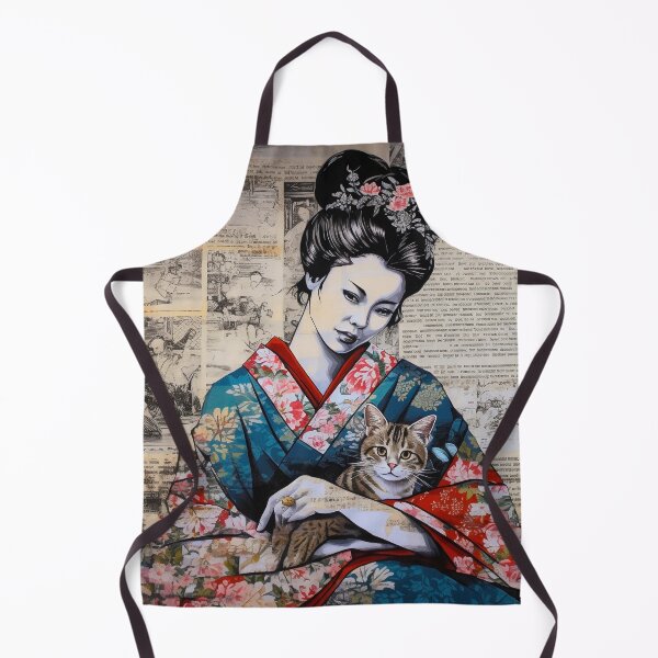 Item preview, Japanese, maiko, haiku, geisha, portrait, watercolor, painting, geiko, japan, nihonga, sumi-e, kimono, sakura, floral, cherry blossom designed and sold by KsaveraArt.