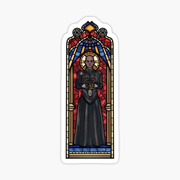 Item preview, Hellraiser Pinhead Stained Glass Window  designed and sold by JefficaAlice.