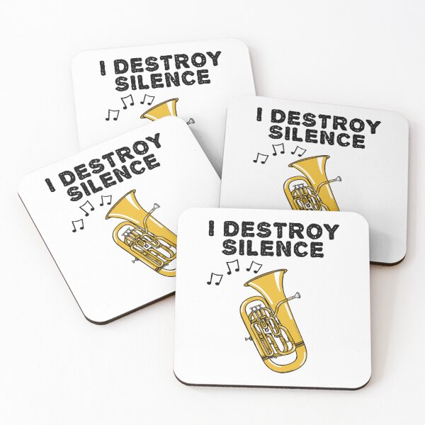 Item preview, Euphonium, I Destroy Silence, Euphoniumist Brass Musician designed and sold by doodlerob.