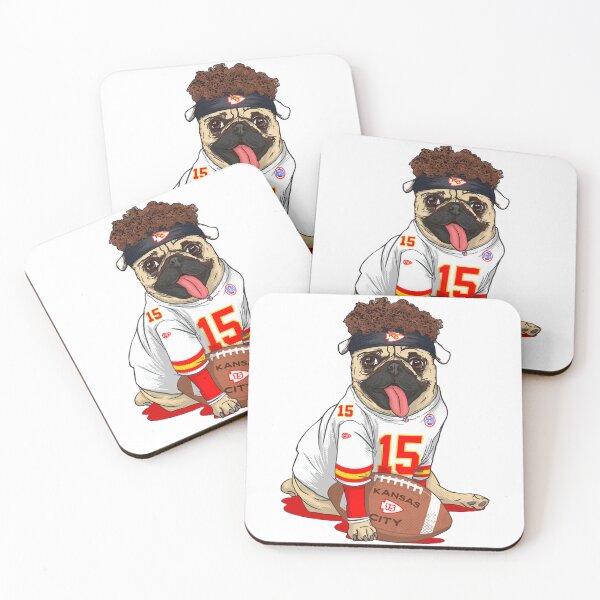 Artikelvorschau, Kansas City Chiefs süßes lustiges Mops Patrick Mahomes NFL T-Shirt entworfen und verkauft von PunchlinePrints.