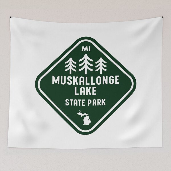 Item preview, Muskallonge Lake State Park Michigan Rhombus designed and sold by bivenart.