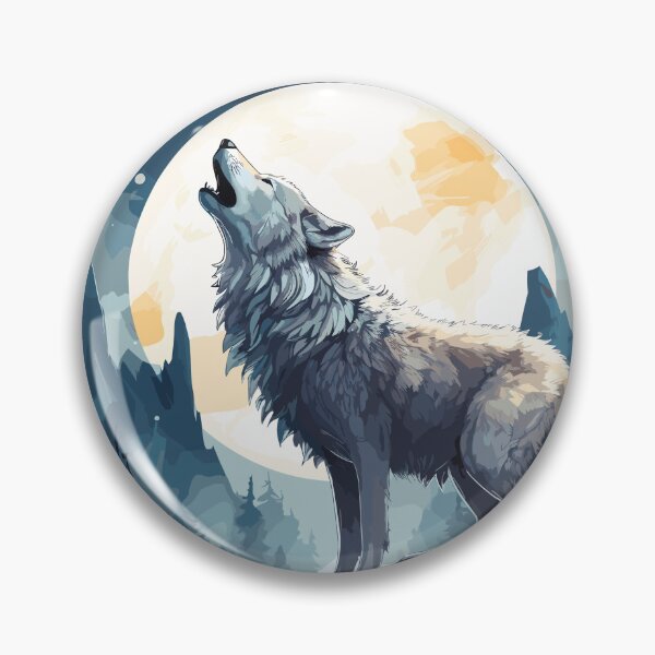 Artikelvorschau, Ein Wolf heult im Vollmond entworfen und verkauft von ColorDesign38.