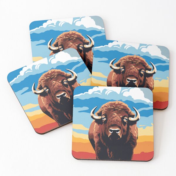 Item preview, Bison Bliss, Majestic Beauty Under a Blue Sky designed and sold by WILDEVIOLET.
