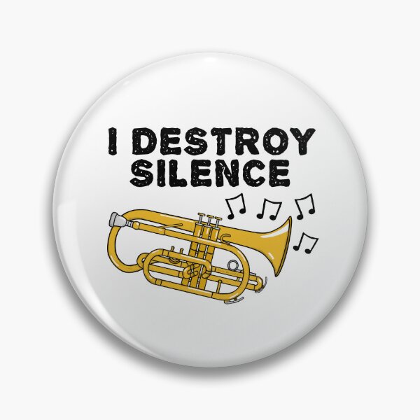Item preview, Cornet Player, I Destroy Silence, Cornetist Brass Musician designed and sold by doodlerob.