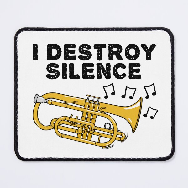 Item preview, Cornet Player, I Destroy Silence, Cornetist Brass Musician designed and sold by doodlerob.