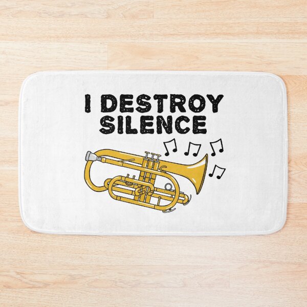 Item preview, Cornet Player, I Destroy Silence, Cornetist Brass Musician designed and sold by doodlerob.
