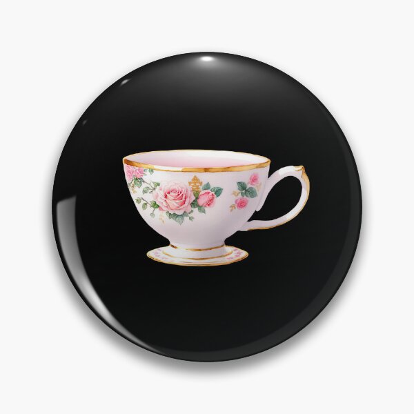 Item preview, Rose-Adorned Tea Cup designed and sold by pixclipart.