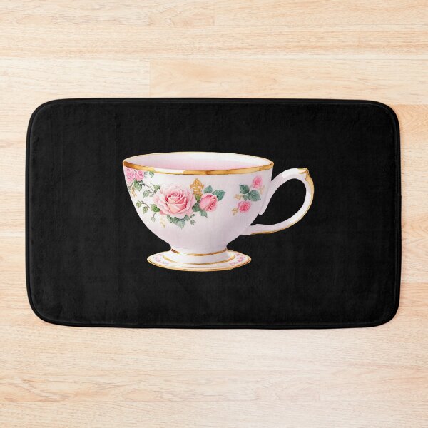 Item preview, Rose-Adorned Tea Cup designed and sold by pixclipart.