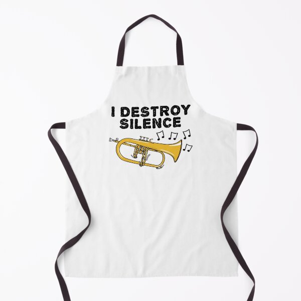 Item preview, Flugelhorn Player, I Destroy Silence, Hornist Brass Musician designed and sold by doodlerob.