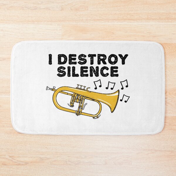 Item preview, Flugelhorn Player, I Destroy Silence, Hornist Brass Musician designed and sold by doodlerob.